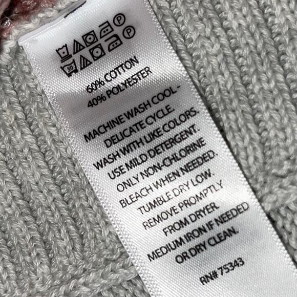 Sweater Colorblock Pink Gray Boxy - Picture 9 of 10